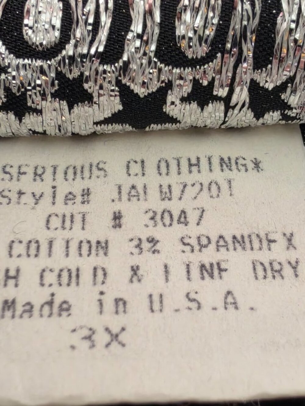 Serious Clothing Pinstripe Lace-Up Gothic Dress Women's Size 3X Made in USA - Picture 7 of 8